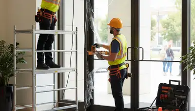 Cincinnati, OH siding crew repairing vinyl siding on a home for weather-tight protection