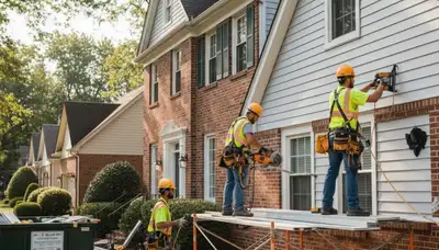 Vinyl siding installation in Cincinnati, OH for a residential home exterior