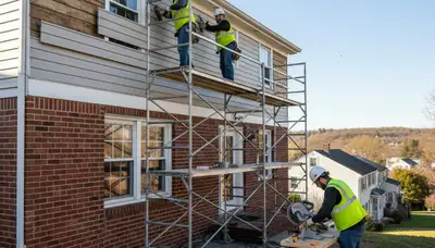 Vinyl siding installation in Cincinnati, OH for a residential home exterior