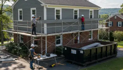 Vinyl siding installation for Cincinnati, OH home exterior by a professional siding contractor