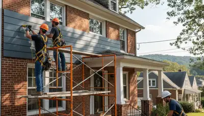 Vinyl siding installation in Cincinnati, OH for a residential exterior remodeling project