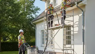 Cincinnati, OH gutter cleaning service by FX Remodeling & Exteriors for clear, properly flowing gutters