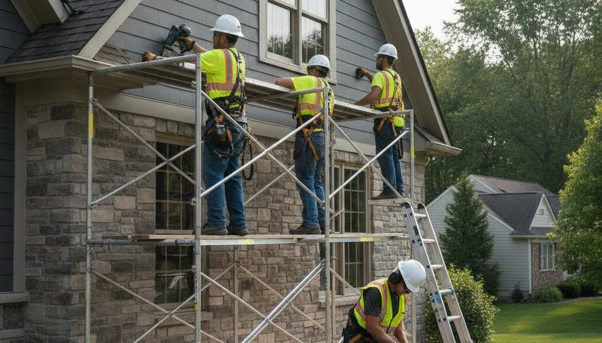 Vinyl siding installation by Cincinnati, OH siding contractor for home exterior improvement