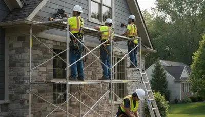 Vinyl siding installation by Cincinnati, OH siding contractor for home exterior improvement