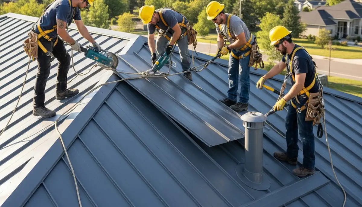 Metal roofing installation in Cincinnati, OH for home weather protection and curb appeal