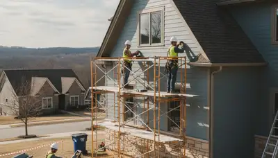 Vinyl siding installation in Cincinnati, OH for a residential home exterior renovation