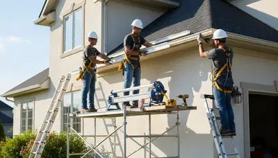 Seamless gutter installation in Cincinnati, OH for home exterior protection and rainwater control