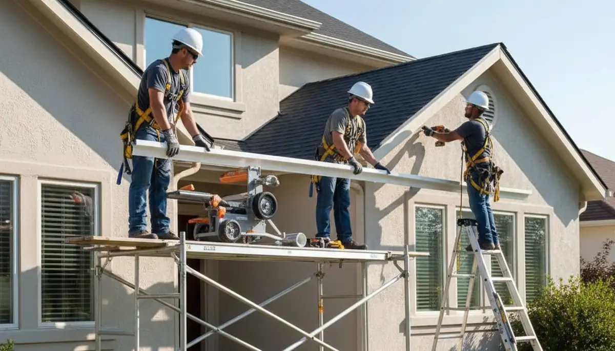 Seamless gutter installation in Cincinnati, OH for exterior water protection and curb appeal